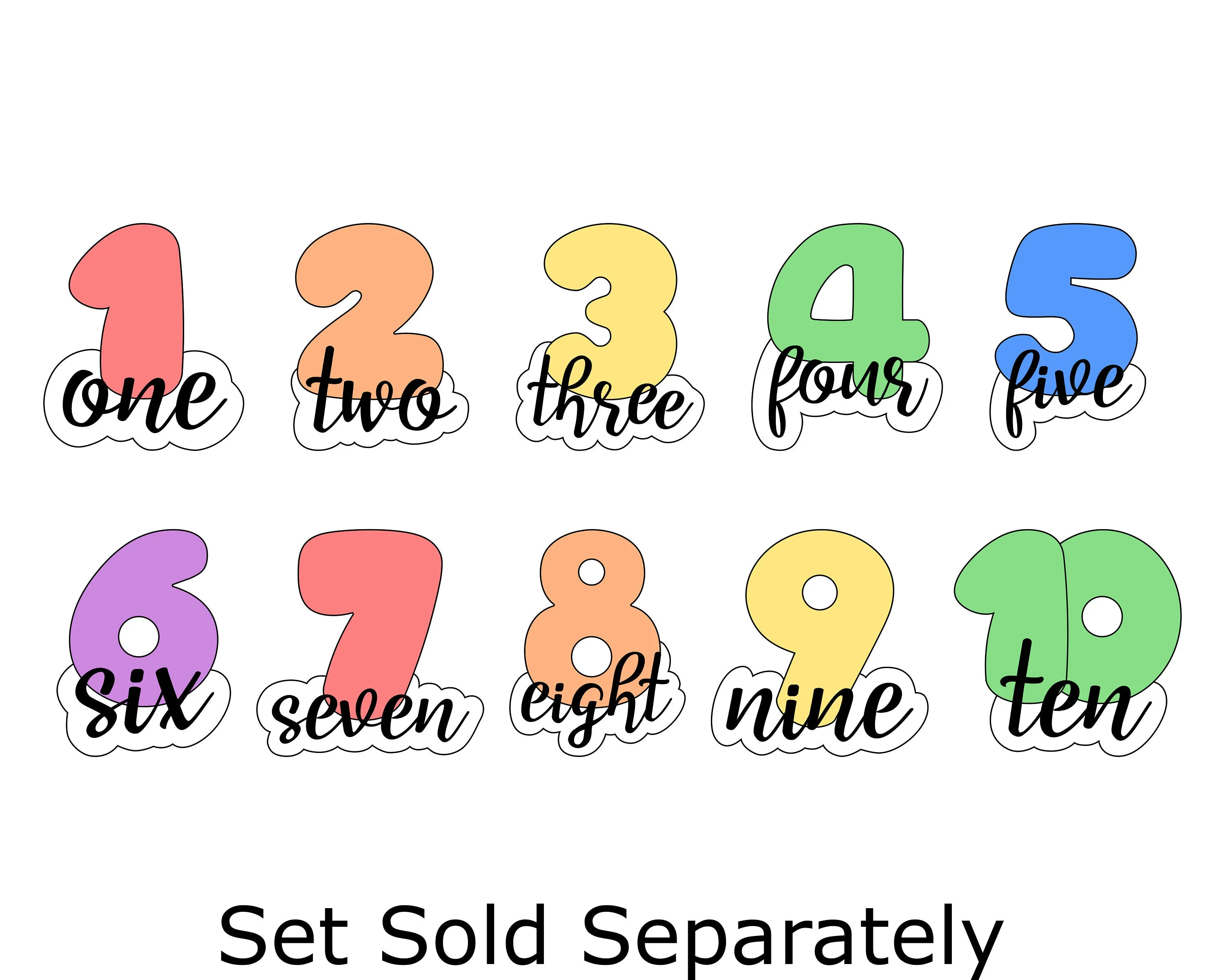 Chubby Number 9 with Script Outline Cookie Cutter