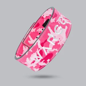CINTURÓN PARA GYM LEVER BELT 10MM - PINK CAMU