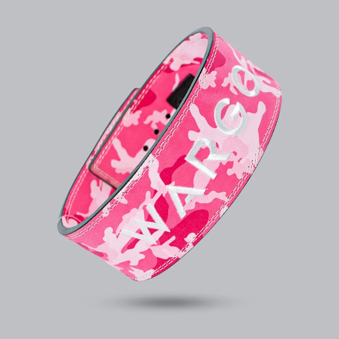CINTURÓN PARA GYM LEVER BELT 10MM - PINK CAMU