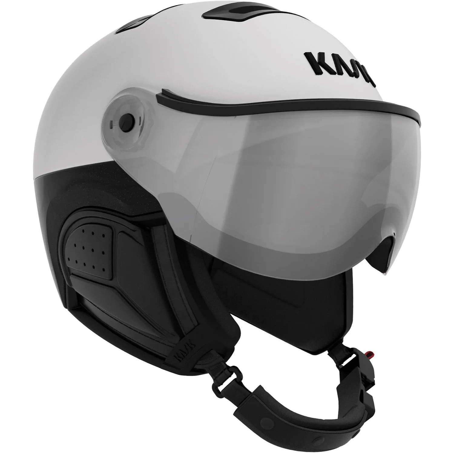 Class Sport Visor Snow Helmet White - Silver Mirror Visor
