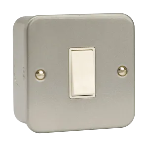 Click CL011 Metal Clad 10AX 1 Gang 2 Way Plate Switch