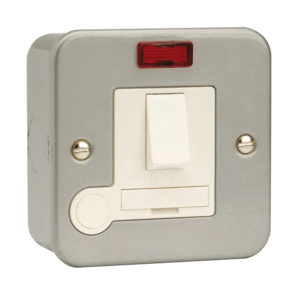 Click CL052 Metal Clad 13A DP Switched Fused Connection Unit with Neon & Optional Flex Outlet