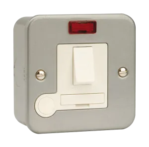 Click CL052 Metal Clad 13A DP Switched Fused Connection Unit with Neon & Optional Flex Outlet