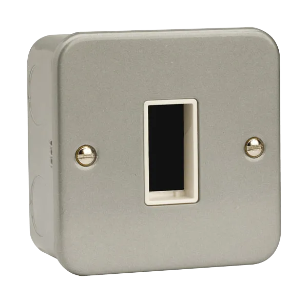 Click CL401 Metal Clad 1 Gang MiniGrid Unfurnished Plate - 1 Aperture