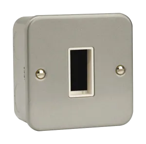 Click CL401 Metal Clad 1 Gang MiniGrid Unfurnished Plate - 1 Aperture