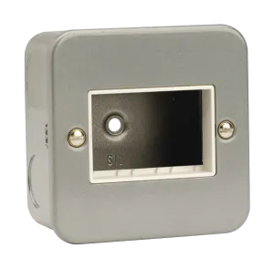 Click CL403 Metal Clad 1 Gang MiniGrid Unfurnished Plate - 3 Aperture