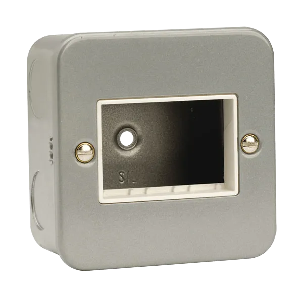 Click CL403 Metal Clad 1 Gang MiniGrid Unfurnished Plate - 3 Aperture