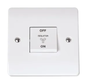 Click Curva CCA020 White Moulded 10A Fan Isolation Switch