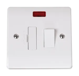 Click Curva CCA052 White Moulded 13A DP Switched Fused Connection Unit With Neon