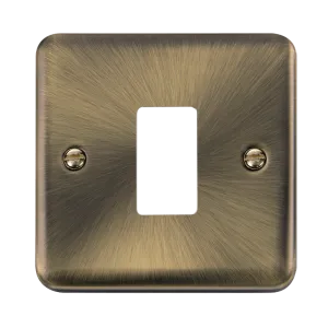 Click Deco Plus DPAB20401 1 Gang GridPro Frontplate - Antique Brass
