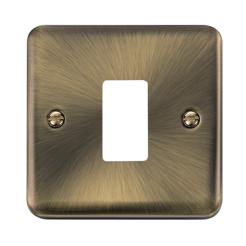 Click Deco Plus DPAB20401 1 Gang GridPro Frontplate - Antique Brass