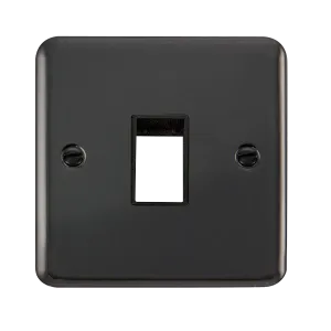 Click Deco Plus DPBN401BK 1G MiniGrid Unfurnished Front Plate - Black Nickel (Black)