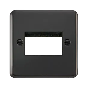 Click Deco Plus DPBN403BK 3G MiniGrid Unfurnished Front Plate - Black Nickel (Black)