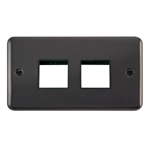 Click Deco Plus DPBN404BK 4G MiniGrid Unfurnished Front Plate - Black Nickel (Black)