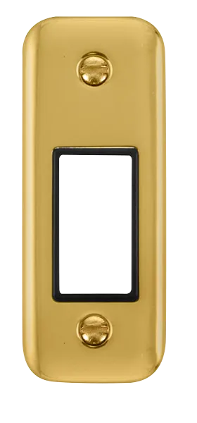 Click Deco Plus DPBR471BK 1G MiniGrid Unfurnished Architrave Plate - Polished Brass (Black)