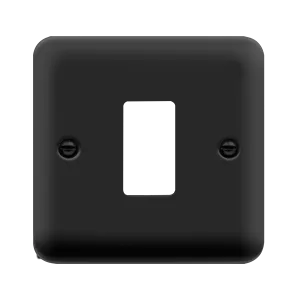 Click Deco Plus DPMB20401 1 Gang GridPro Frontplate - Matt Black