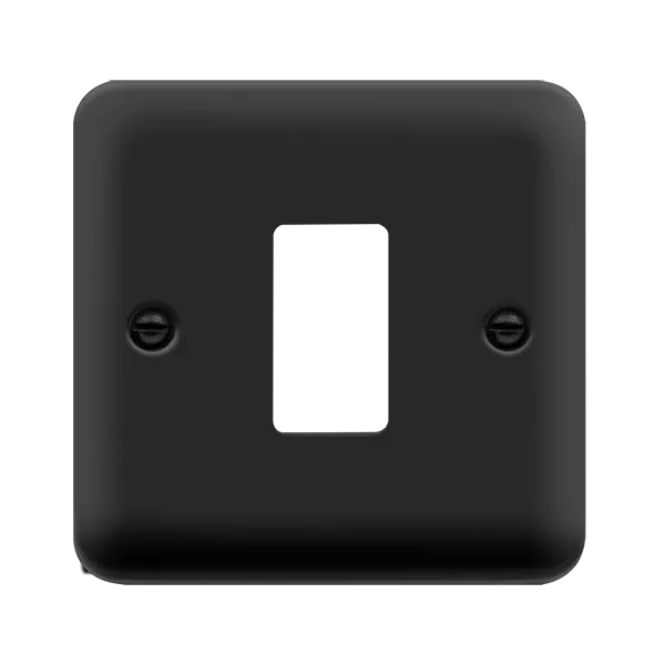 Click Deco Plus DPMB20401 1 Gang GridPro Frontplate - Matt Black