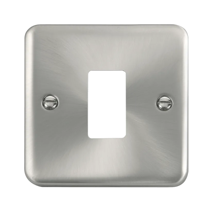 Click Deco Plus DPSC20401 1 Gang GridPro Frontplate - Satin Chrome