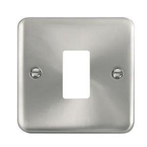 Click Deco Plus DPSC20401 1 Gang GridPro Frontplate - Satin Chrome