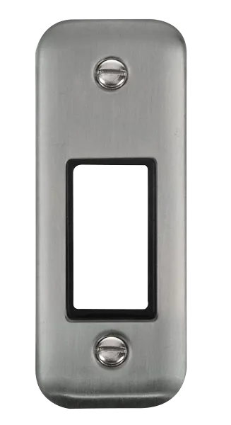 Click Deco Plus DPSS471BK 1G MiniGrid Unfurnished Architrave Plate - Stainless Steel (Black)