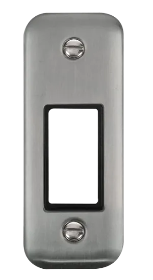 Click Deco Plus DPSS471BK 1G MiniGrid Unfurnished Architrave Plate - Stainless Steel (Black)