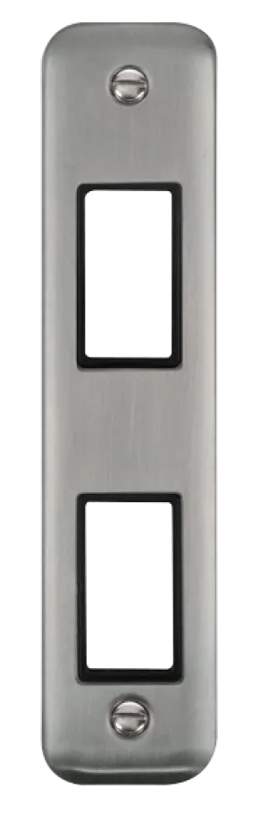 Click Deco Plus DPSS472BK 2G MiniGrid Unfurnished Architrave Plate - Stainless Steel (Black)