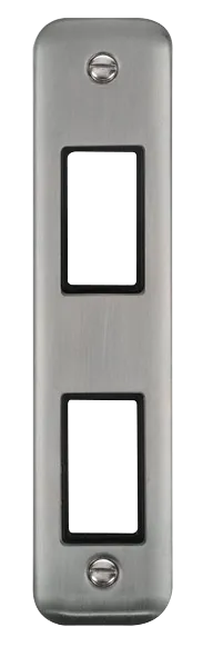 Click Deco Plus DPSS472BK 2G MiniGrid Unfurnished Architrave Plate - Stainless Steel (Black)