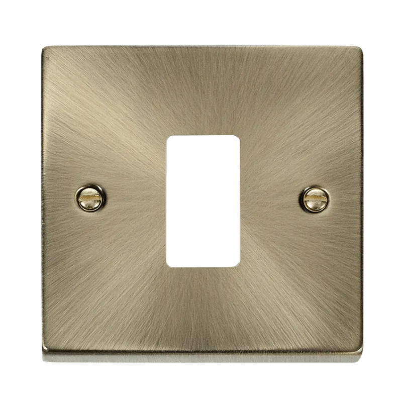 Click Deco VPAB20401 1 Gang GridPro Frontplate - Antique Brass