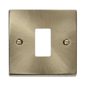 Click Deco VPAB20401 1 Gang GridPro Frontplate - Antique Brass