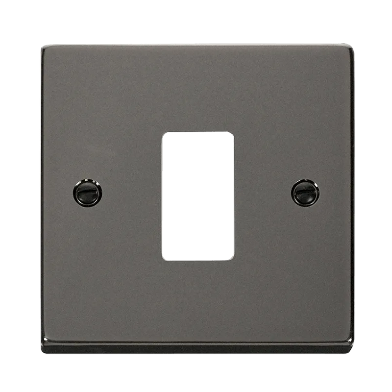Click Deco VPBN20401 1 Gang GridPro Frontplate - Black Nickel