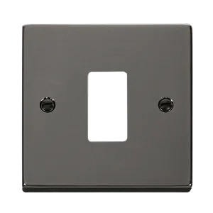 Click Deco VPBN20401 1 Gang GridPro Frontplate - Black Nickel