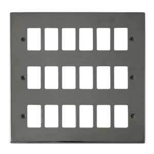 Click Deco VPBN20518 18 Gang GridPro Frontplate - Black Nickel