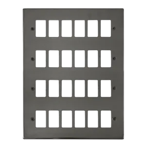 Click Deco VPBN20524 24 Gang GridPro Frontplate - Black Nickel