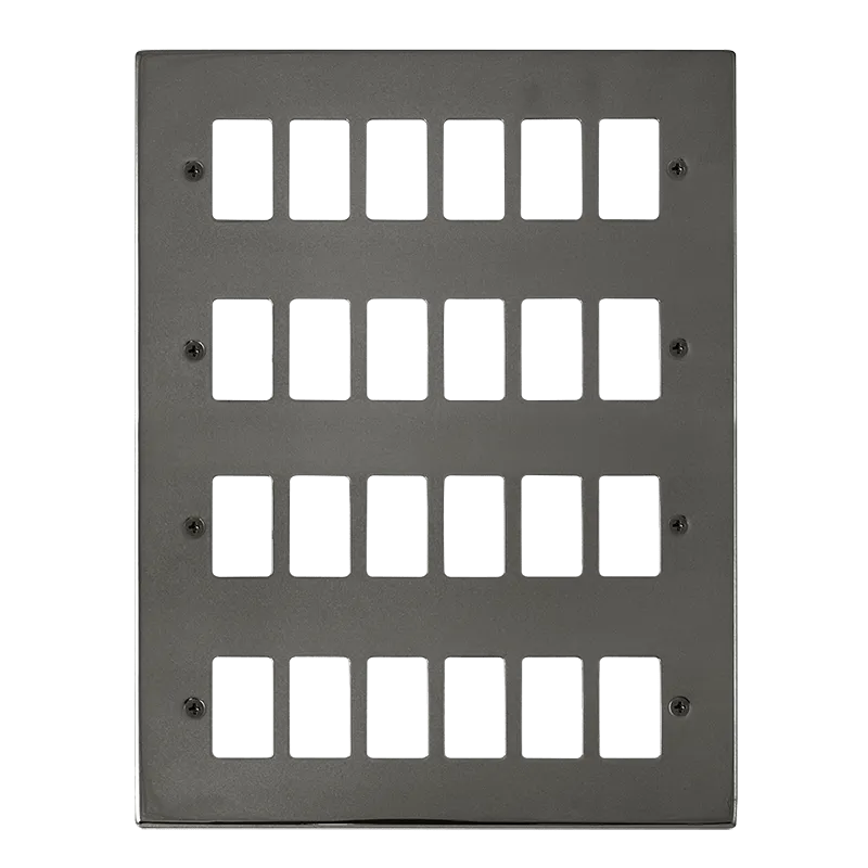 Click Deco VPBN20524 24 Gang GridPro Frontplate - Black Nickel