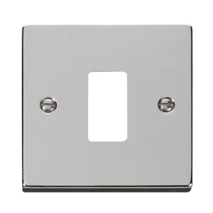 Click Deco VPCH20401 1 Gang GridPro Frontplate - Polished Chrome