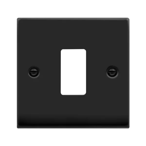 Click Deco VPMB20401 1 Gang GridPro Frontplate - Matt Black