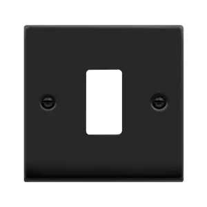 Click Deco VPMB20401 1 Gang GridPro Frontplate - Matt Black
