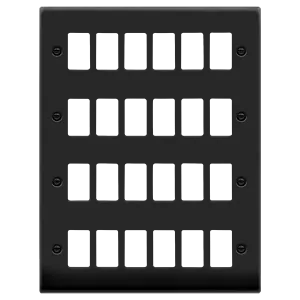 Click Deco VPMB20524 24 Gang GridPro Frontplate - Matt Black