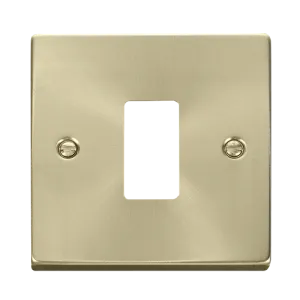 Click Deco VPSB20401 1 Gang GridPro Frontplate - Satin Brass
