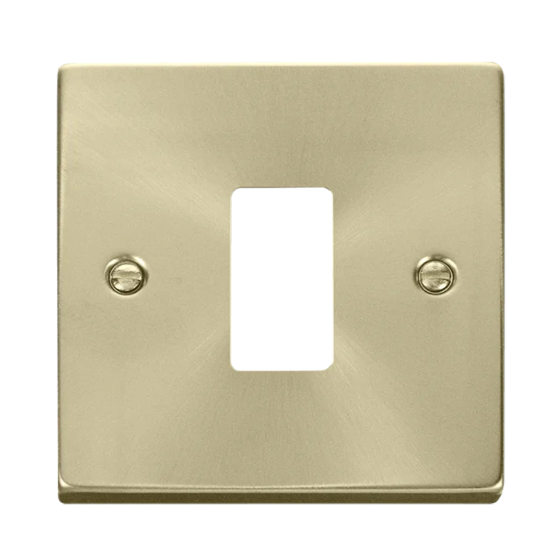 Click Deco VPSB20401 1 Gang GridPro Frontplate - Satin Brass