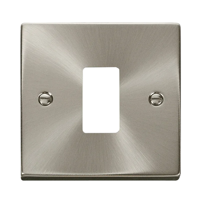 Click Deco VPSC20401 1 Gang GridPro Frontplate - Satin Chrome