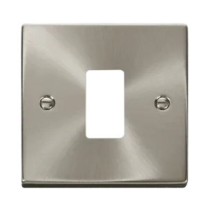 Click Deco VPSC20401 1 Gang GridPro Frontplate - Satin Chrome