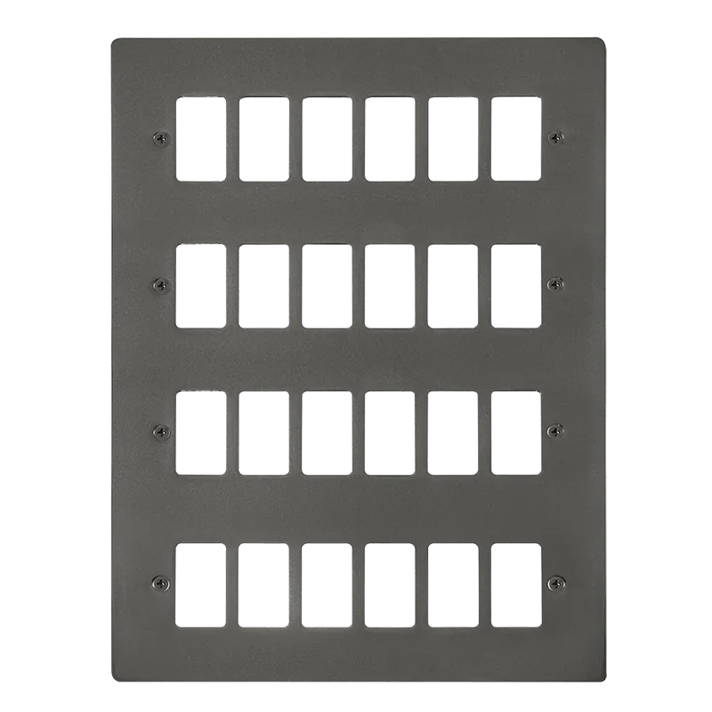 Click Define FPBN20524 24 Gang GridPro Frontplate - Black Nickel