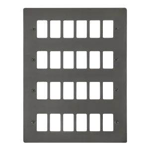 Click Define FPBN20524 24 Gang GridPro Frontplate - Black Nickel