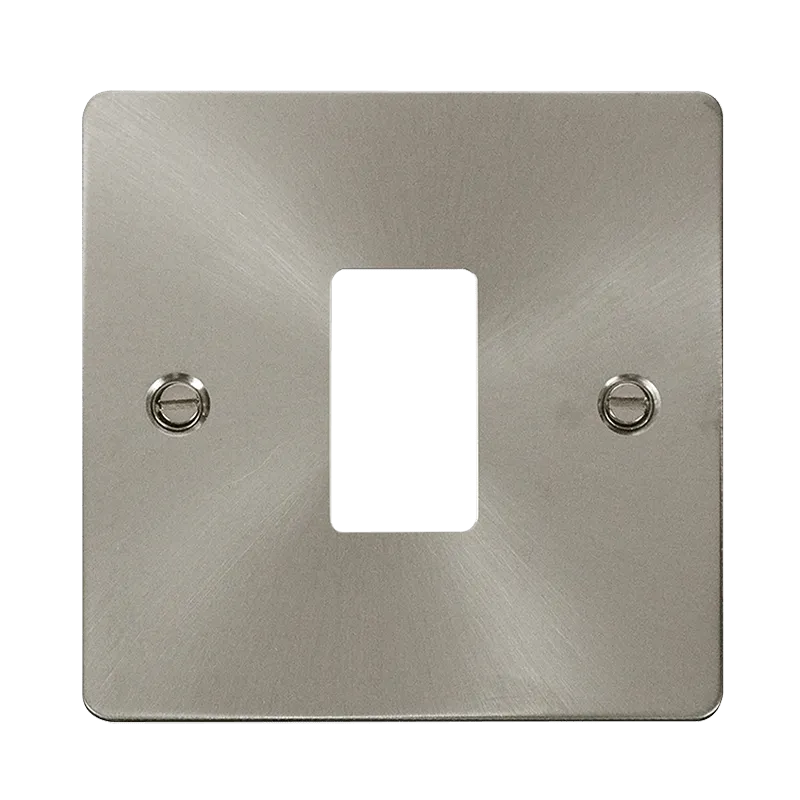 Click Define FPBS20401 1 Gang GridPro Frontplate - Brushed Stainless