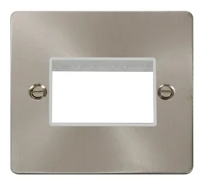 Click Define FPBS403WH Flat Plate 3G MiniGrid Unfurnished Front Plate - Brushed Stainless (White)