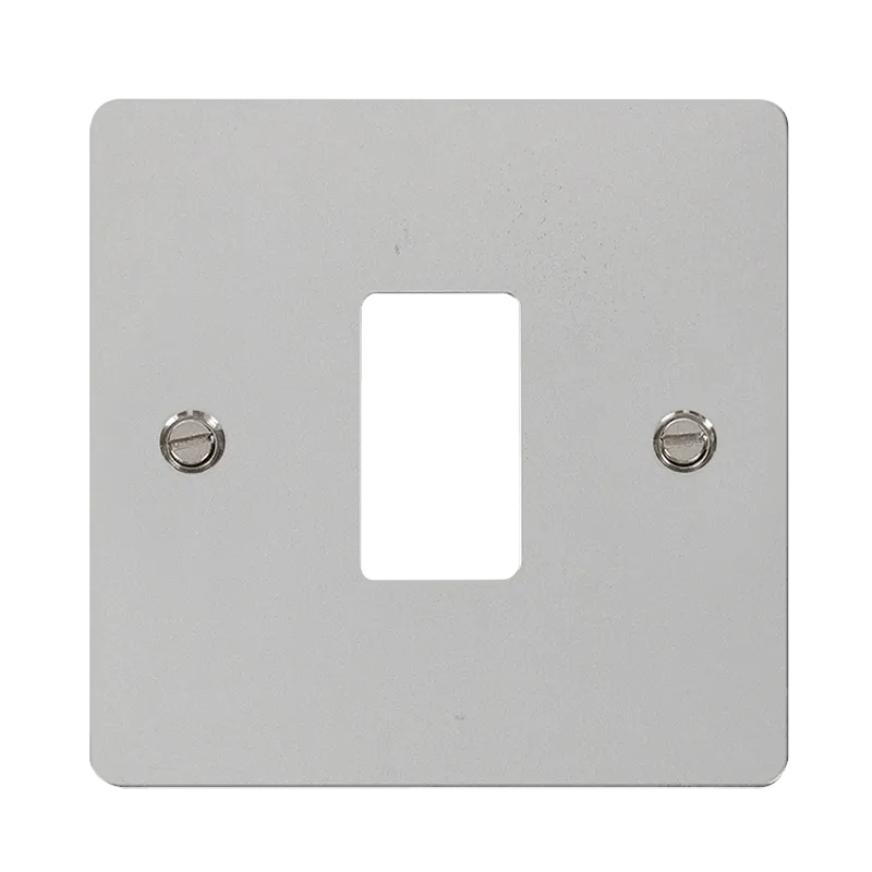 Click Define FPCH20401 1 Gang GridPro Frontplate - Polished Chrome