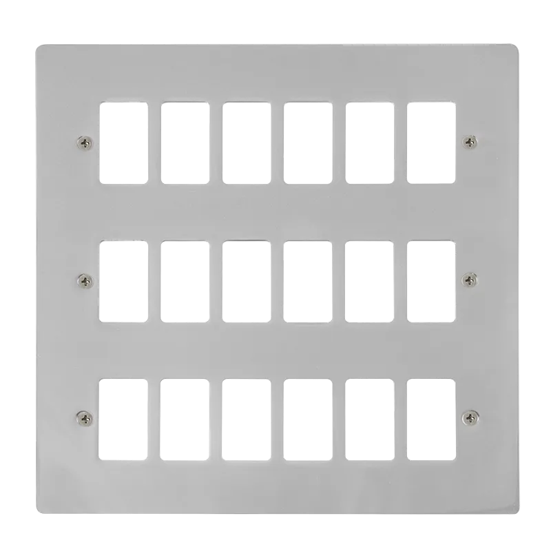 Click Define FPCH20518 18 Gang GridPro Frontplate - Polished Chrome