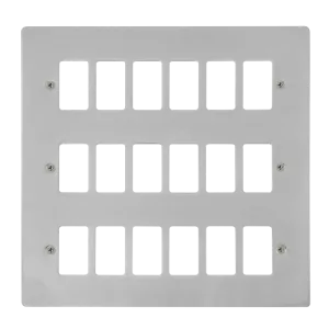 Click Define FPCH20518 18 Gang GridPro Frontplate - Polished Chrome