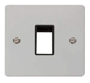 Click Define FPCH401BK Flat Plate 1G MiniGrid Unfurnished Front Plate - Polished Chrome (Black)
